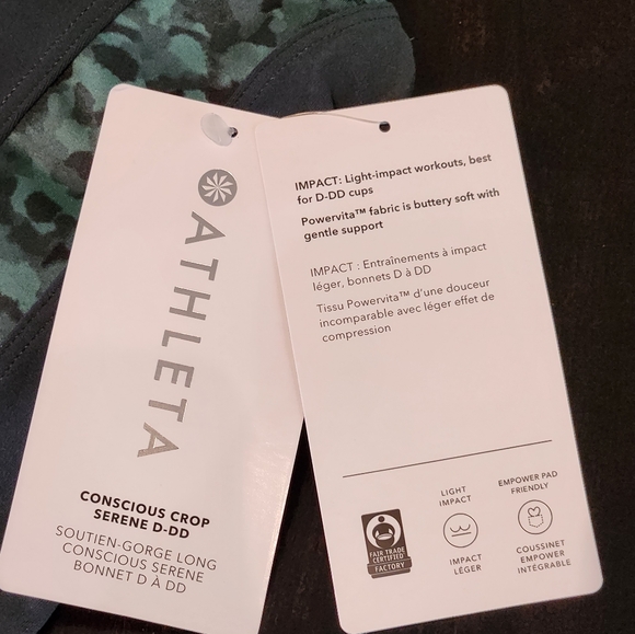 NWT Athleta Conscious Crop Serene Size Medium D-DD - Picture 9 of 11
